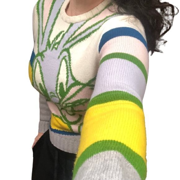 Vtg Gilmar Iceberg History Bugs Bunny Warner Bros 100% Virgin Wool Sweater Italy - Picture 16 of 16